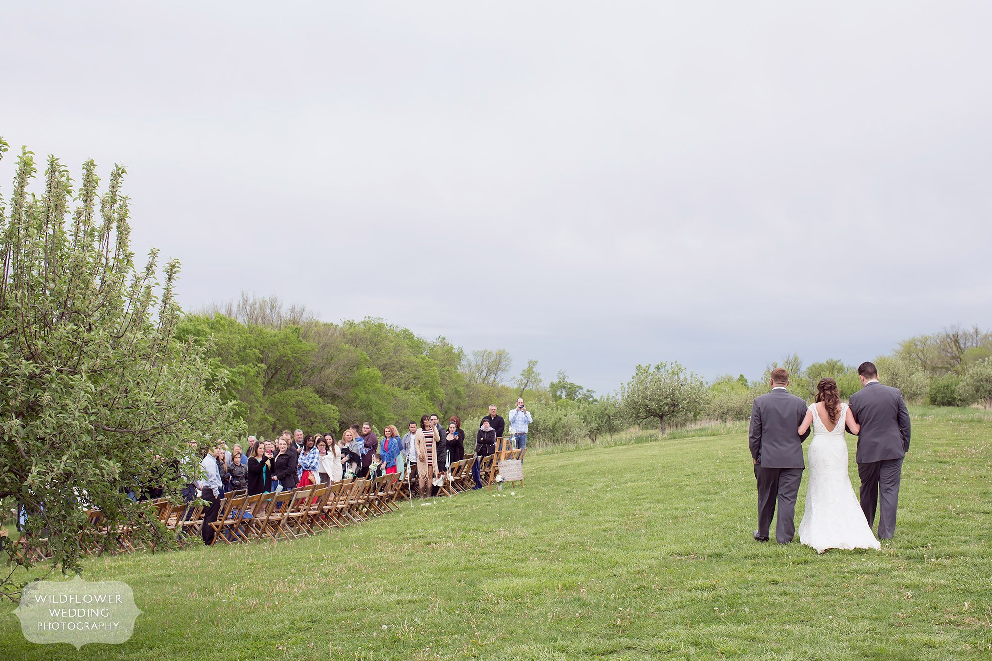 Outdoor orchard wedding venue just north of KC in MO.