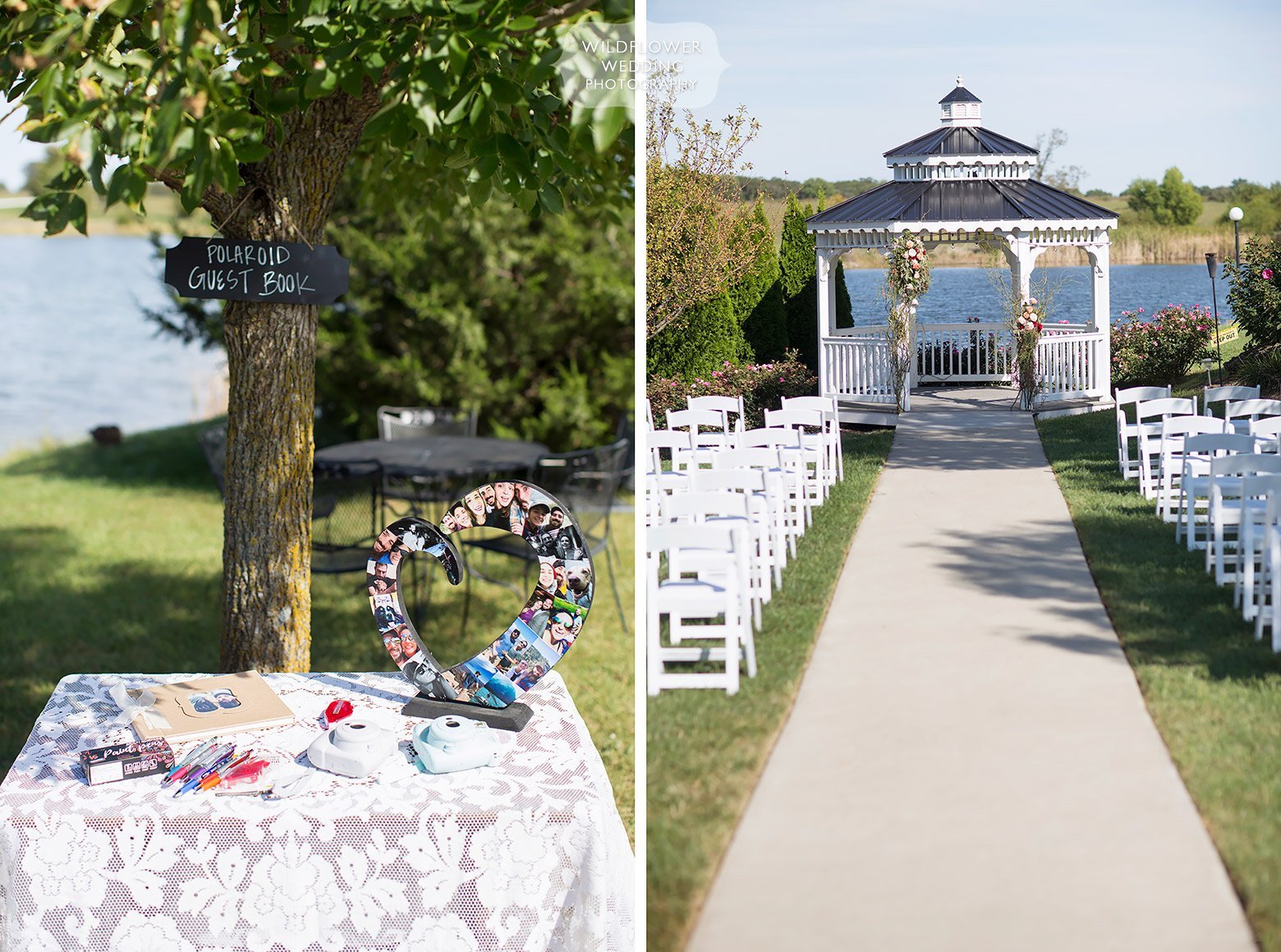 Outdoor gazebo wedding ceremony venue at Serenity Valley Winery in Fulton.