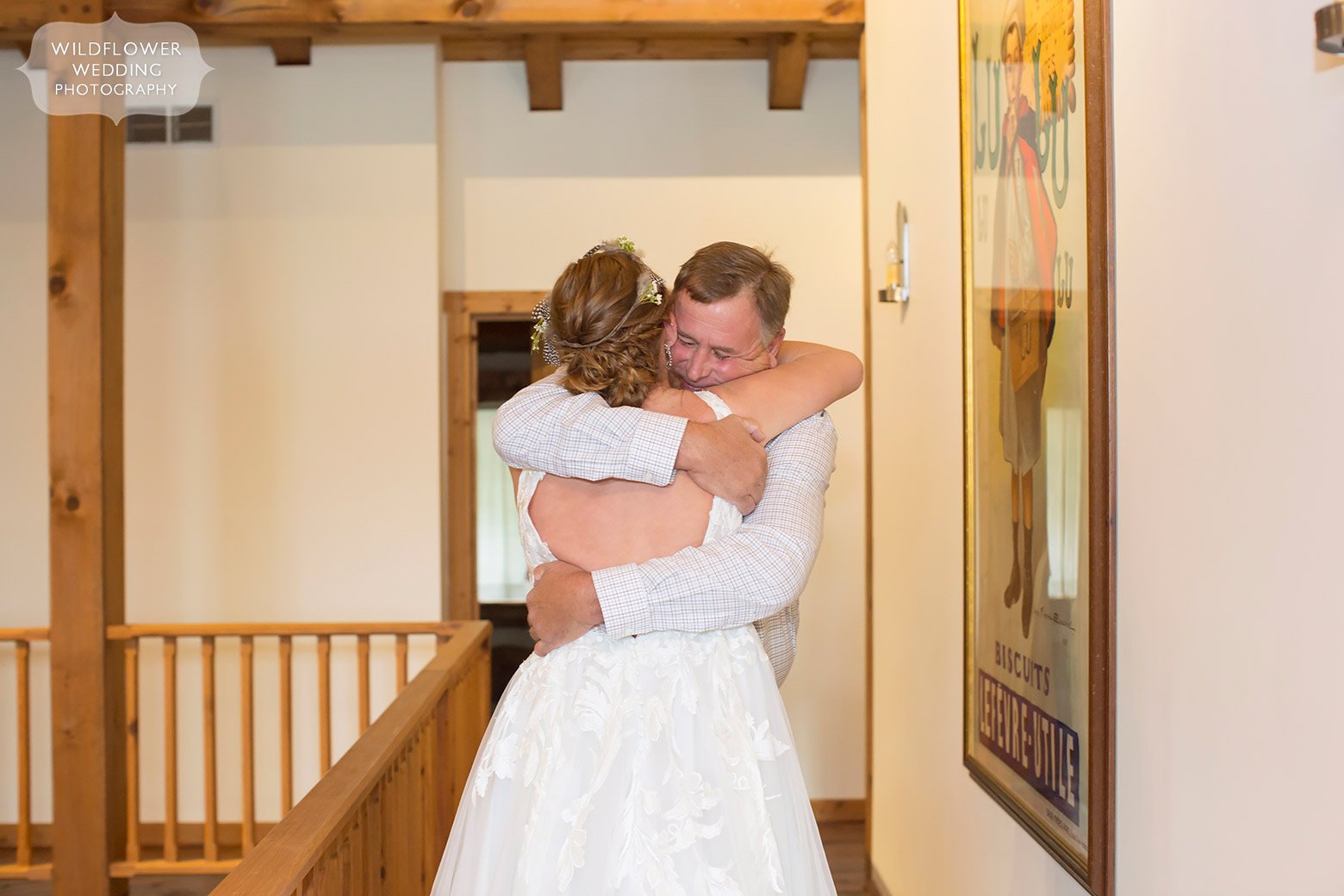 Bride sees father for first time in Hermann, MO.