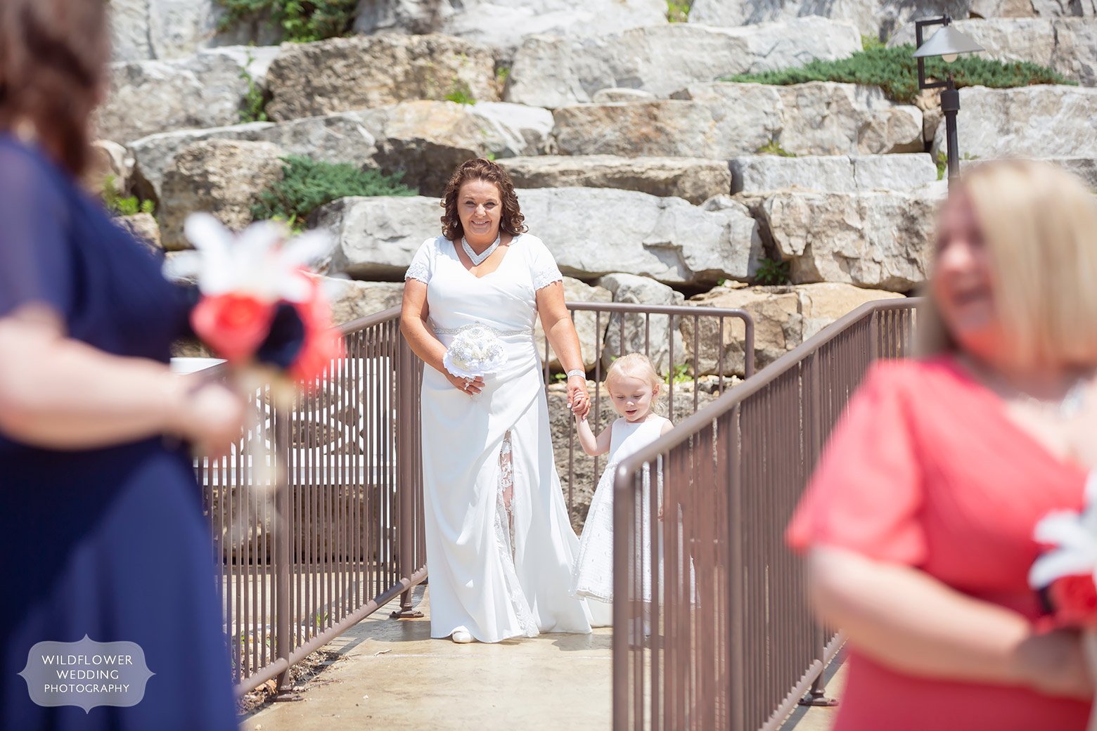 Bride enters ceremony at Hermann Hill Weddings.